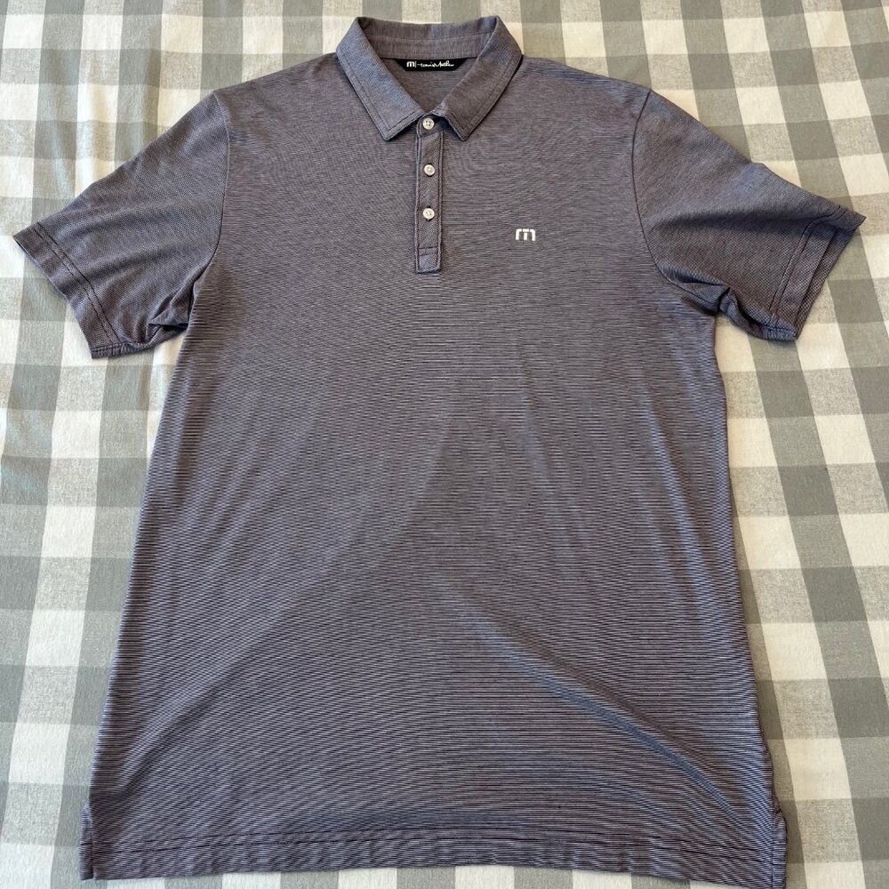 Travis Mathew Zinna Polo - Light Purple - Montauk Downs Sleeve Logo
